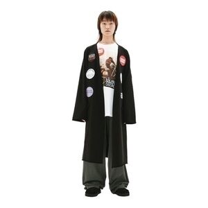 Raf Simmons Teenage Dreams Slogan Patch Robe Coat Size Large Rare